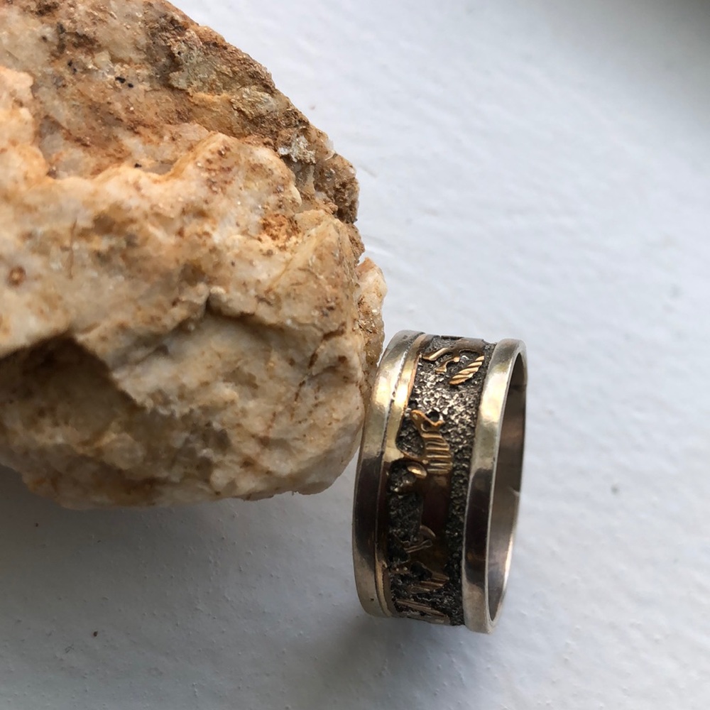 12K GOLD FILL STERLING SILVER SIGNED ‘TSK’ NAVAJO - Picture 15 of 15